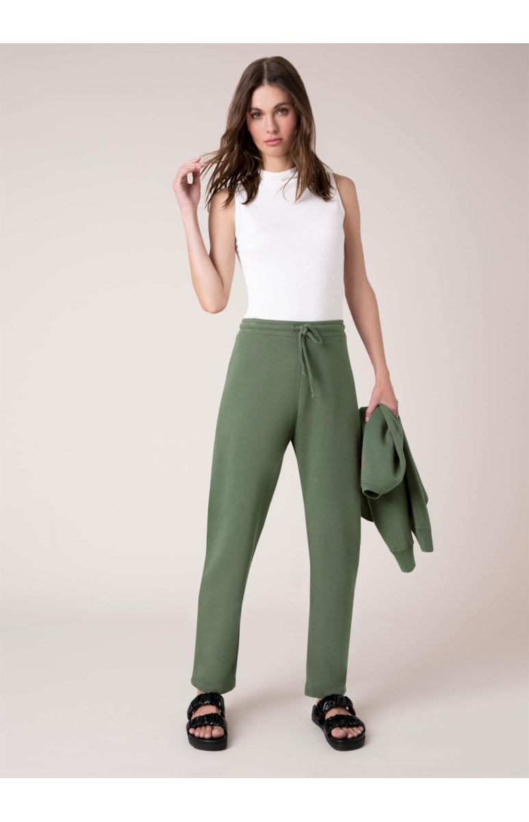 Calça Garment-Dye Verde Militar