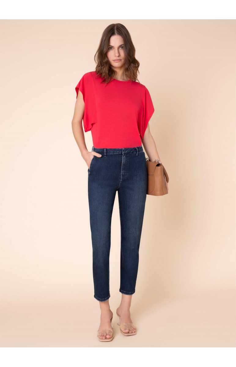 Calça Hi Comfort Blue Tailoring Bolso 317 Lav.Escuro C/ Rebolo
