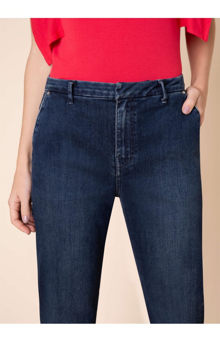 Calça Hi Comfort Blue Tailoring Bolso 317 Lav.Escuro C/ Rebolo