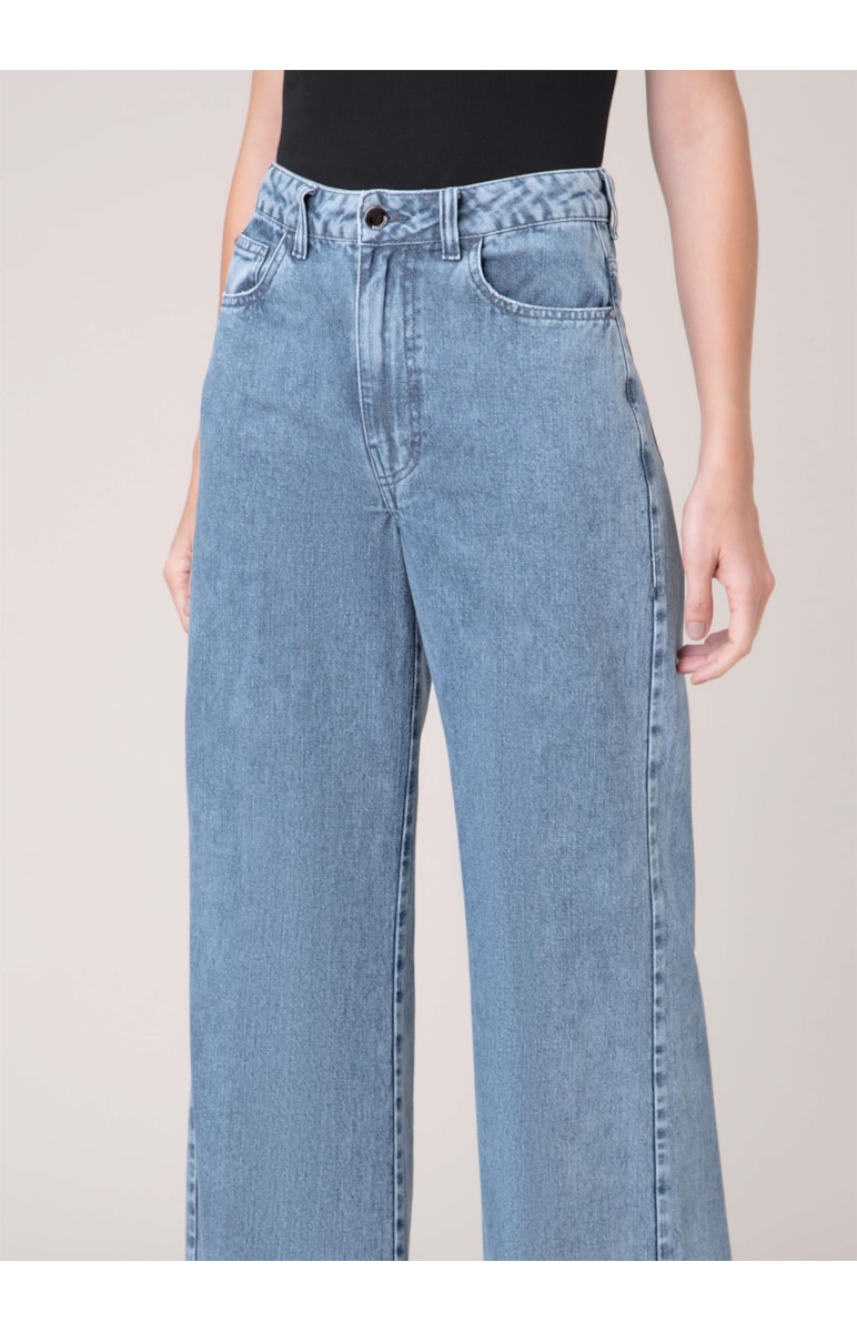 Calça Jeans Blue Denim Pantalona 346 Lav.Claro C/Sky