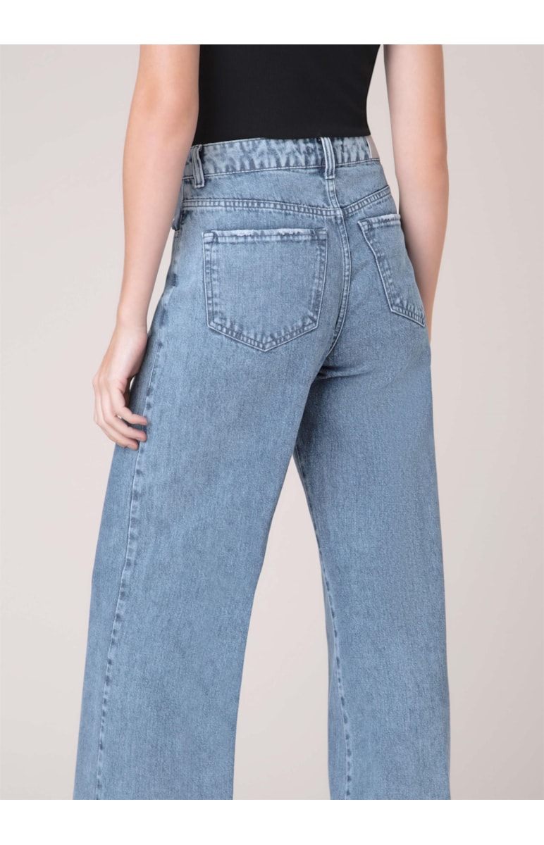 Calça Jeans Blue Denim Pantalona 346 Lav.Claro C/Sky