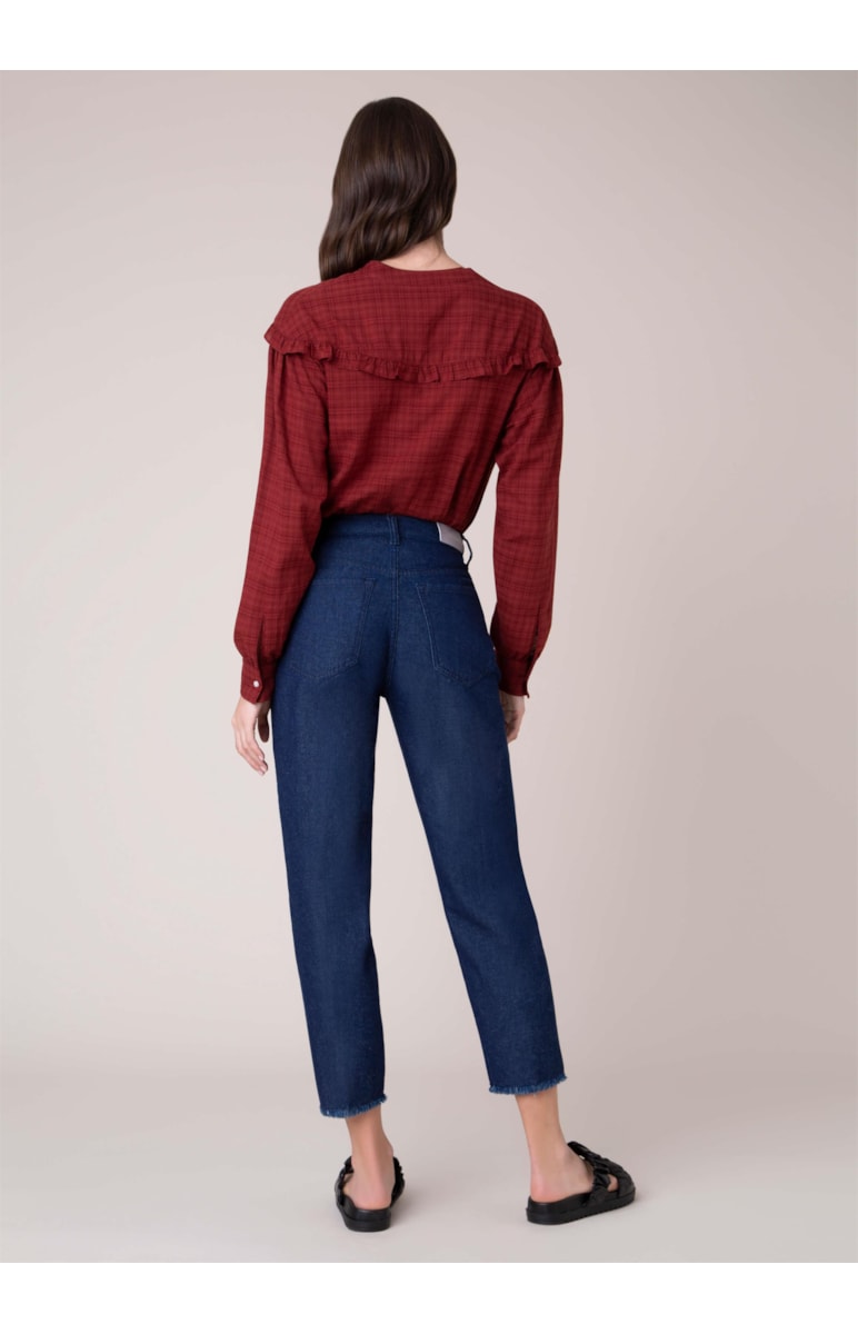 Calça Jeans Blue Mom 35 Amaciado