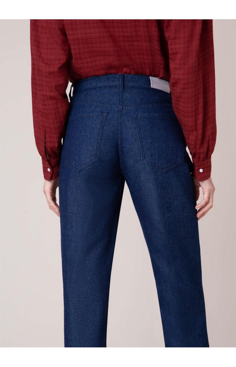 Calça Jeans Blue Mom 35 Amaciado