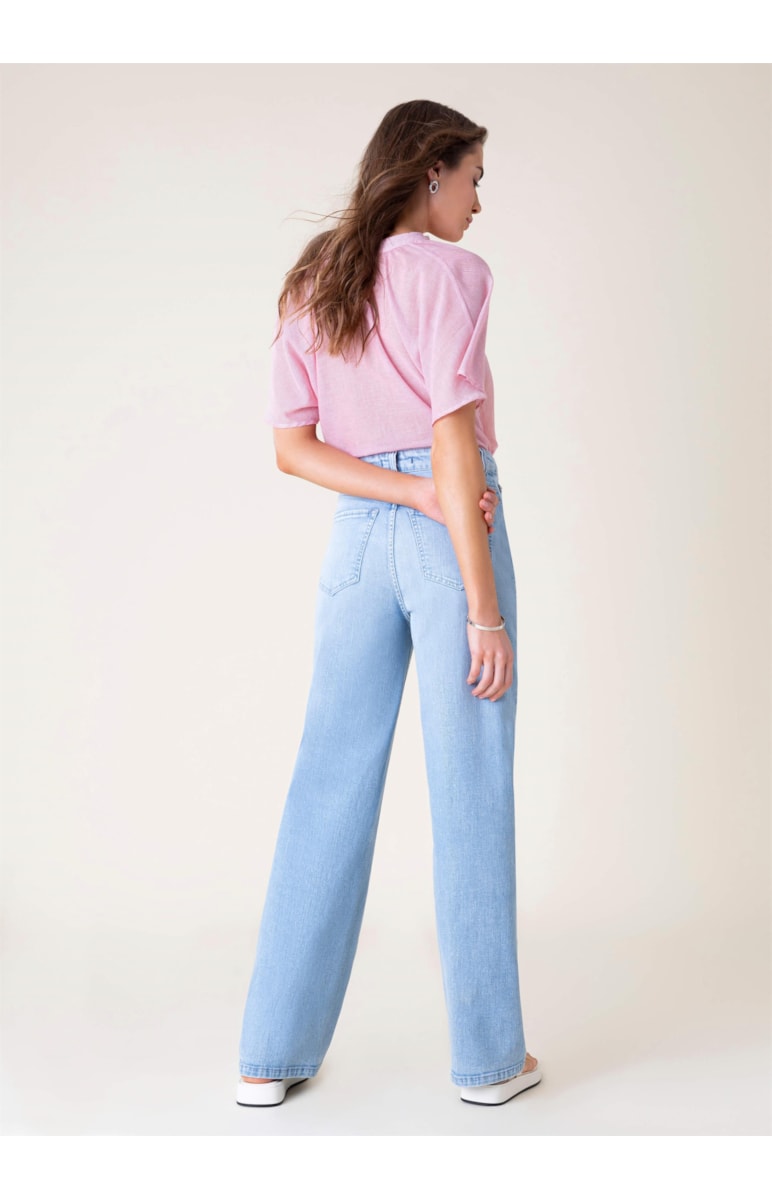 Calça Jeans Blue Wide Leg Full 387- Claro C/ Tank