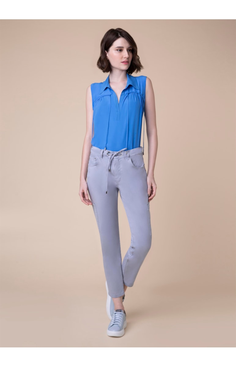 Calça Jeans Cargo Lara Azul Jeans