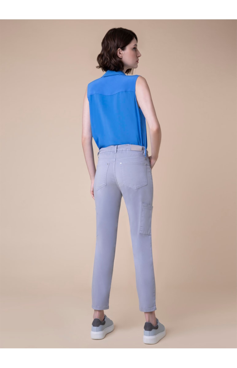 Calça Jeans Cargo Lara Azul Jeans