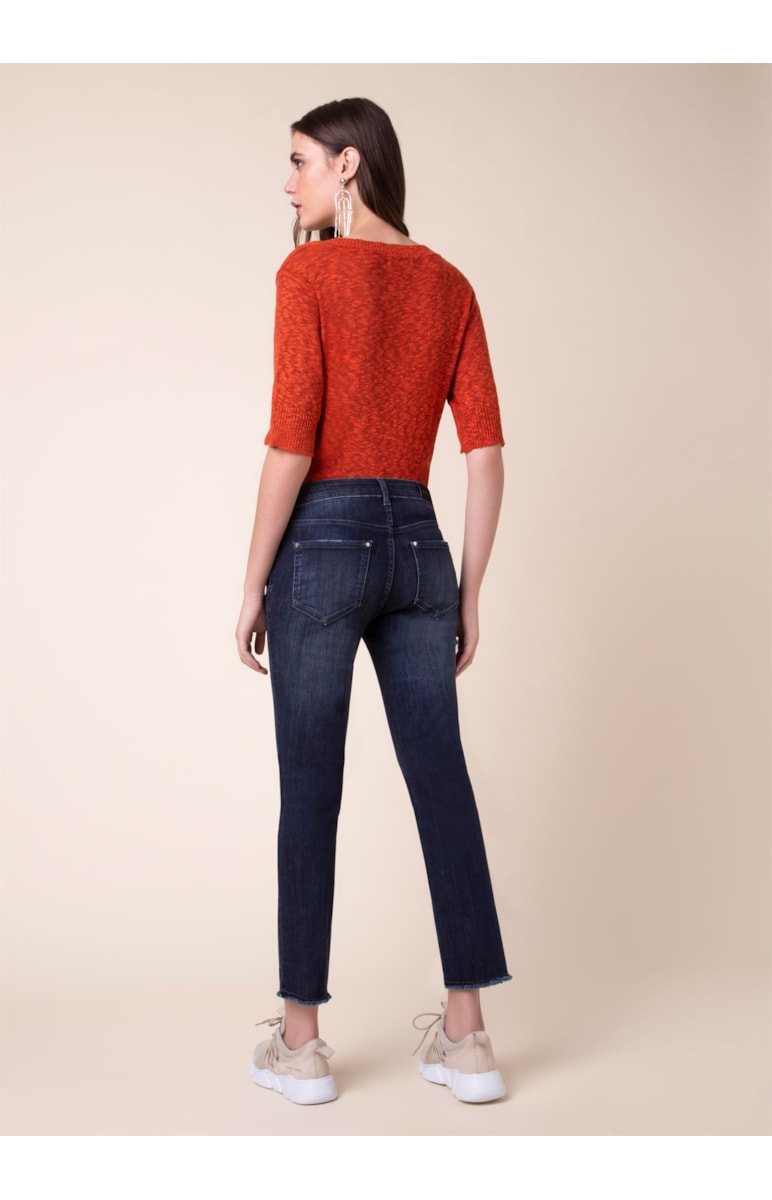 Calça Jeans Cigarrete Comfort B-243 Lav. Escuro C/ Tank