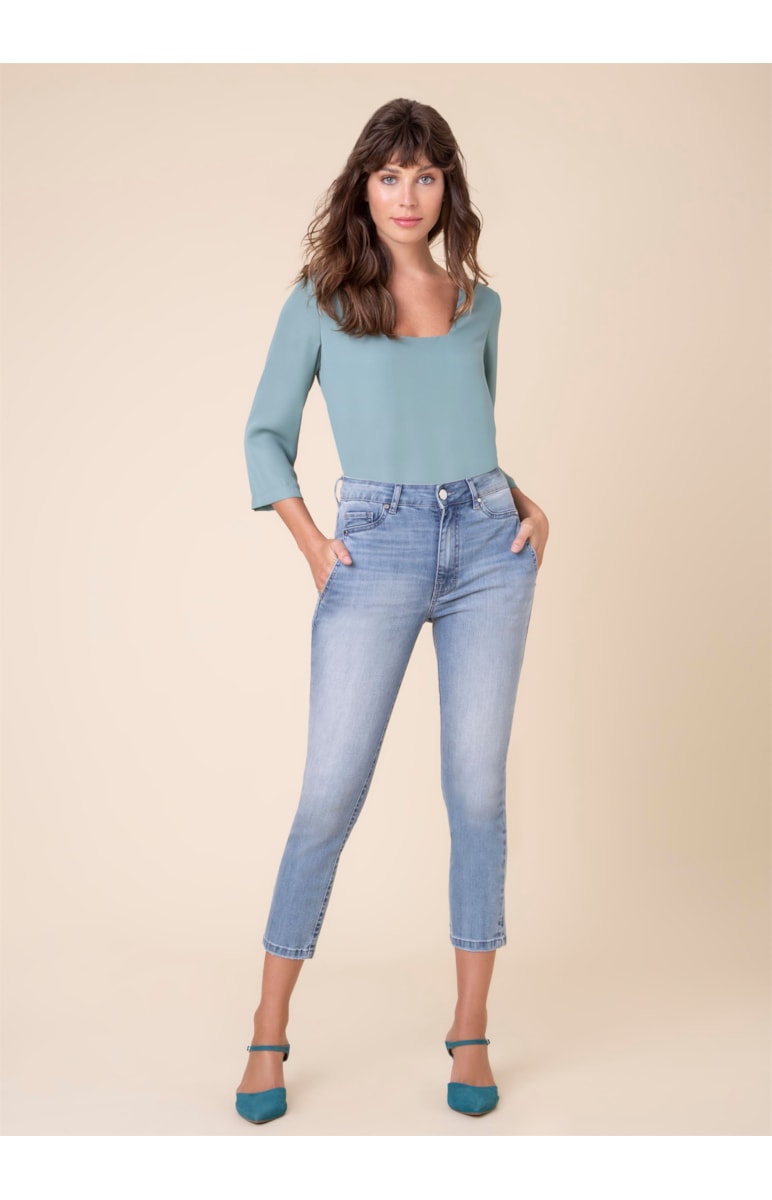 Calça Jeans Comfort Blue Marie Cigarrete B-280 Lav.Medio C/ Used