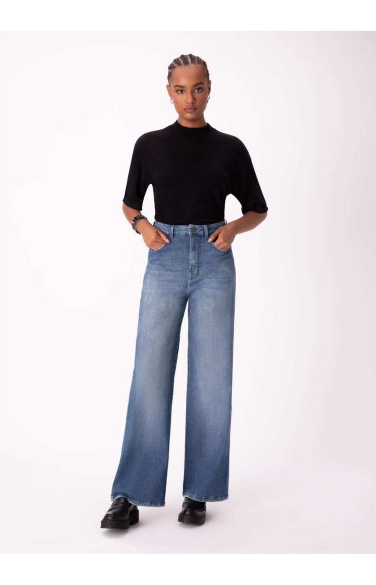 Calça Jeans Dark Elastic Full Lavagem Média