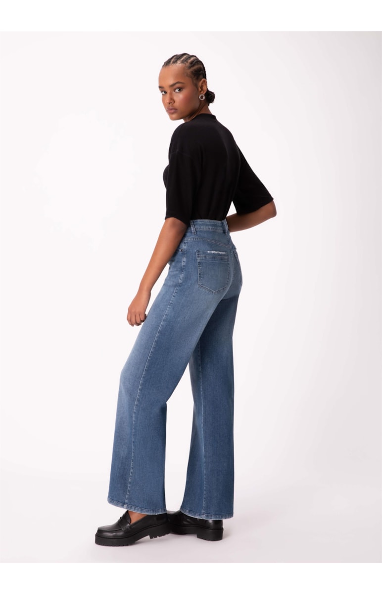 Calça Jeans Dark Elastic Full Lavagem Média