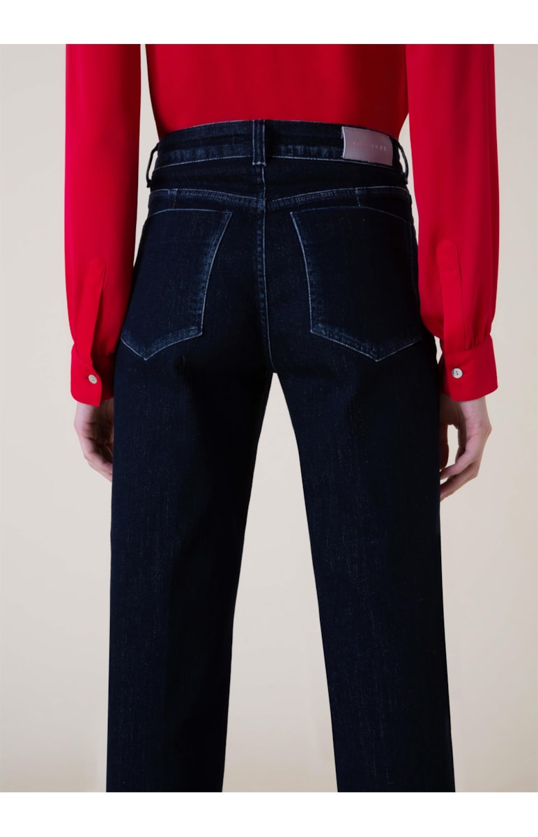 Calça Jeans Dark Forest Reta 374-Lav.Escuro C/Luvinha