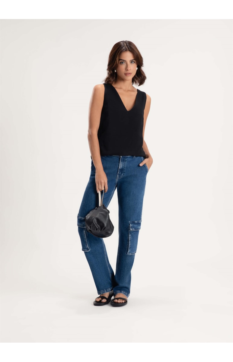 Calça Jeans Dark Forest Slouch 375-Lav.Medio C/Luvinha