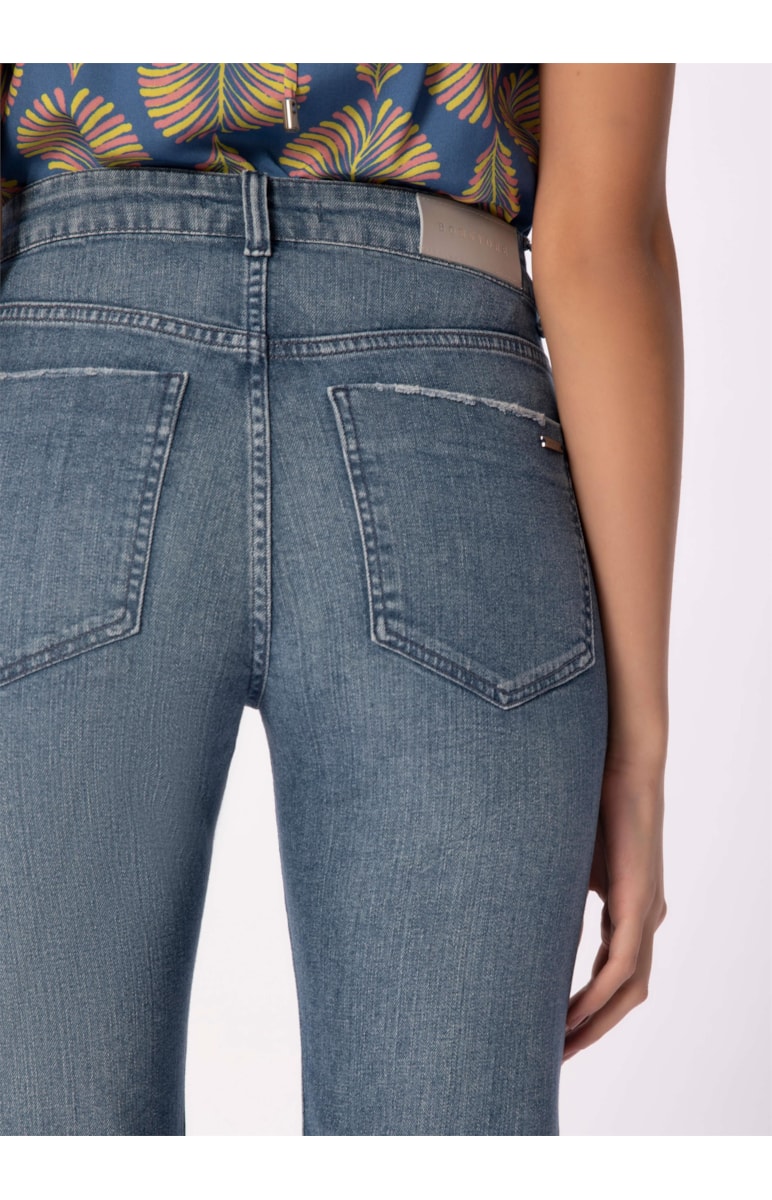 Calça Jeans Dark Indigo Elastic Reta 392-Lav.Medio C/ Tank