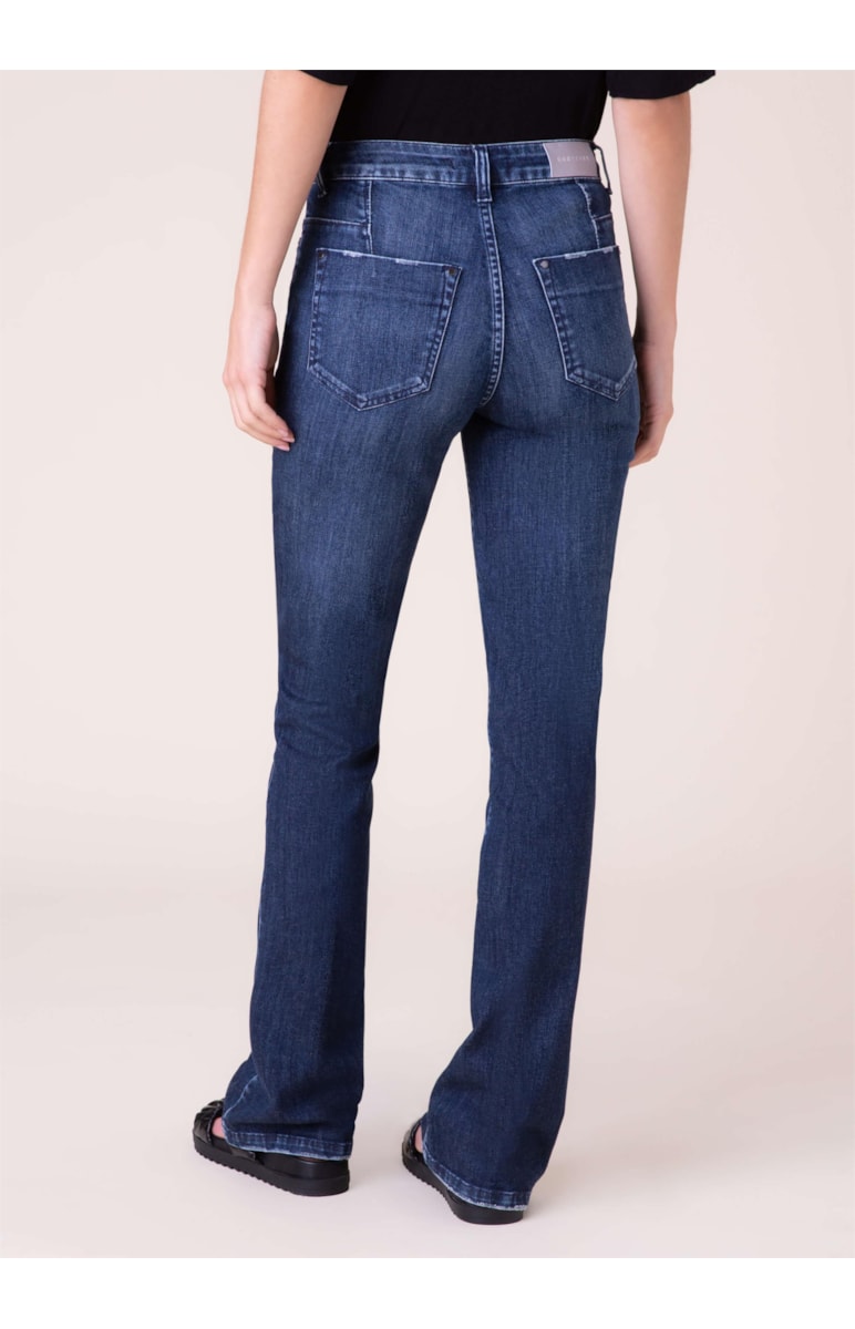 Calça Jeans Deep Blue Bootcut 361 -Lav.Escuro C/ Used