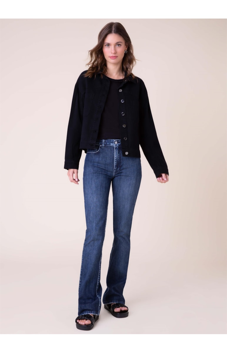 Calça Jeans Deep Blue Bootcut 361 -Lav.Escuro C/ Used