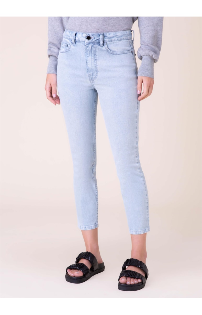 Calça Jeans Deep Blue Cigarrete Lavagem Clara