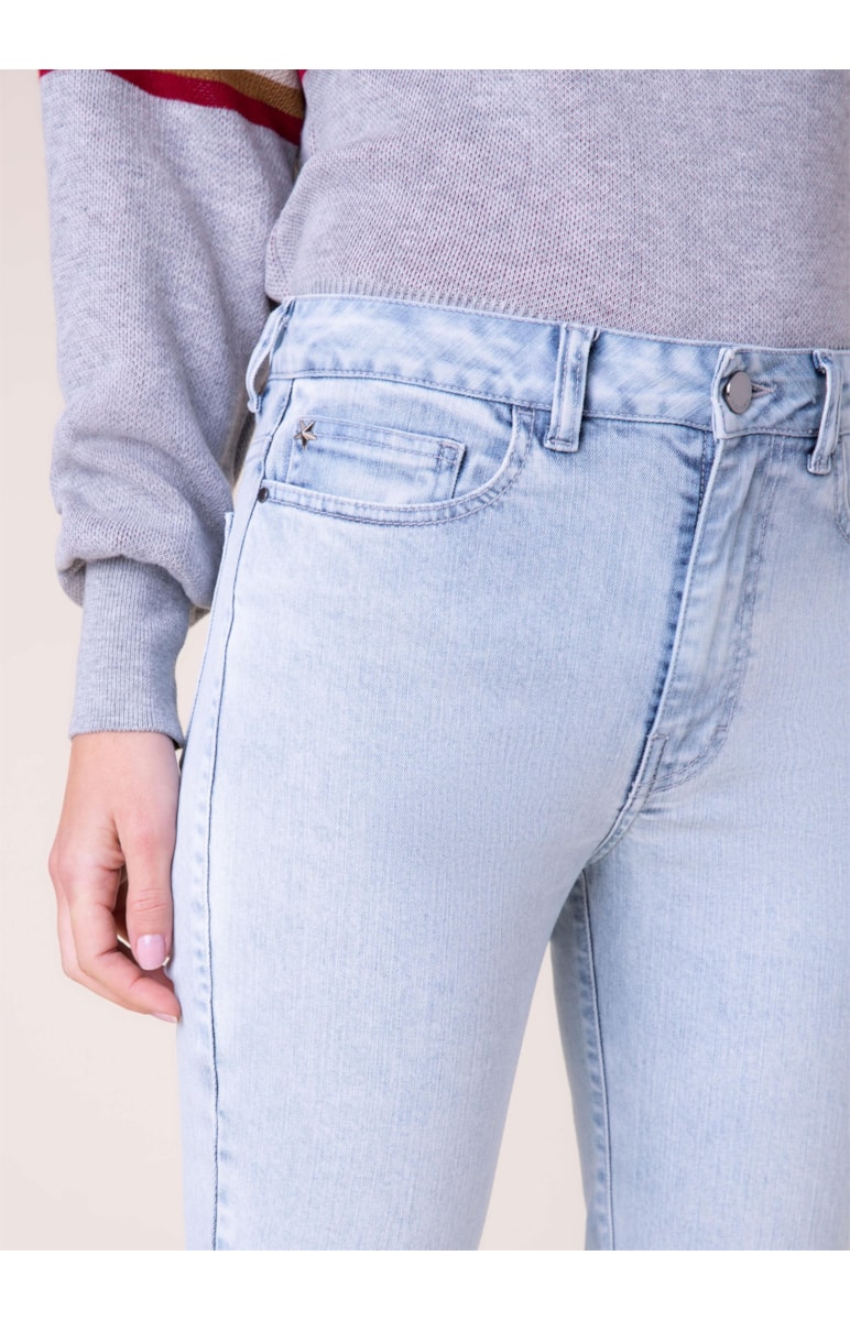 Calça Jeans Deep Blue Cigarrete Lavagem Clara