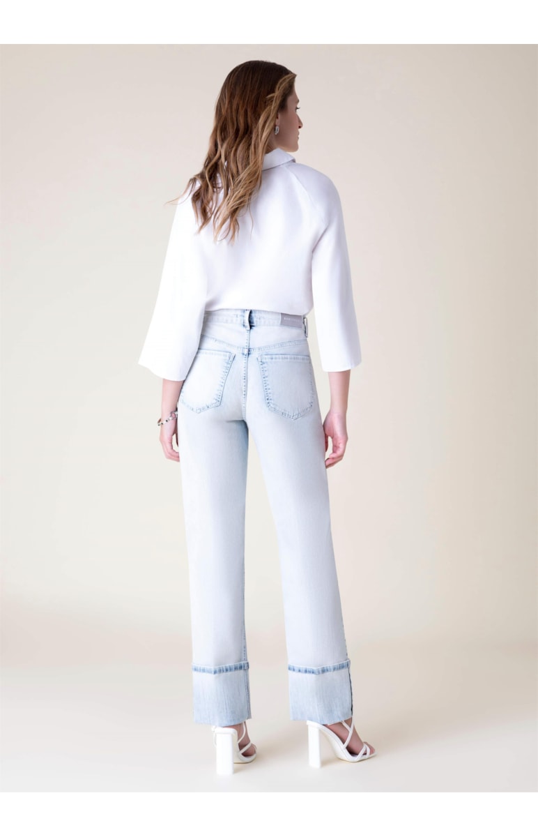 Calça Jeans Deep Blue Slouch Lavagem Clara