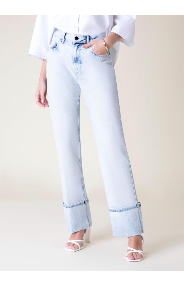 Calça Jeans Deep Blue Slouch Lavagem Clara