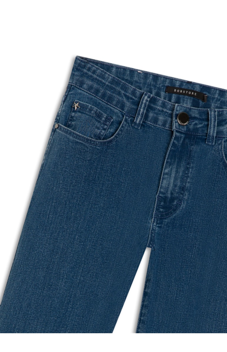Calça Jeans Deep Elastic Reta 399-Lav.Medio C/ Luvinha
