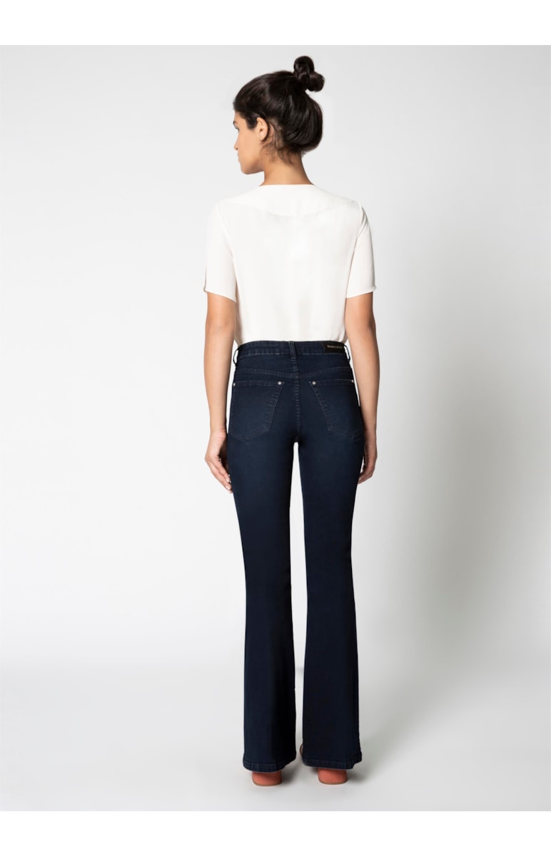 Calça Jeans Deep Sea Elastic Flare B-206 Lav.Escuro C/ 3d