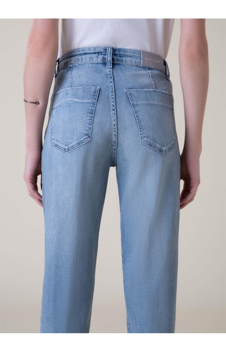 Calça Jeans Hi Comfort Mom 345 Lav.Claro C/ Pincelad