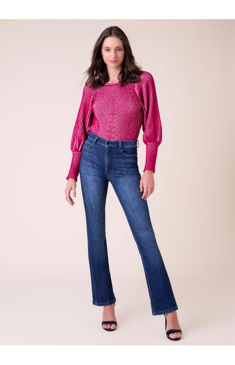 Calça Jeans High Comfort Flare 359 Lav.Escuro C/ Tank