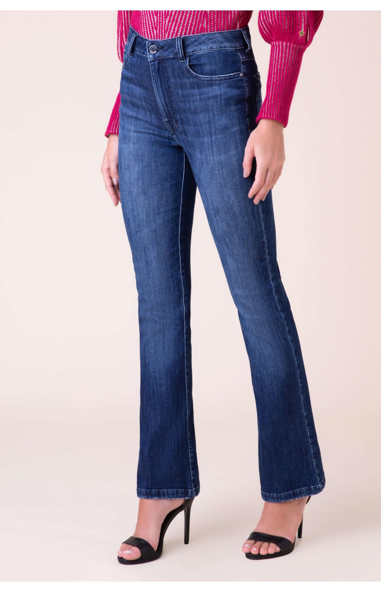 Calça Jeans High Comfort Flare 359 Lav.Escuro C/ Tank