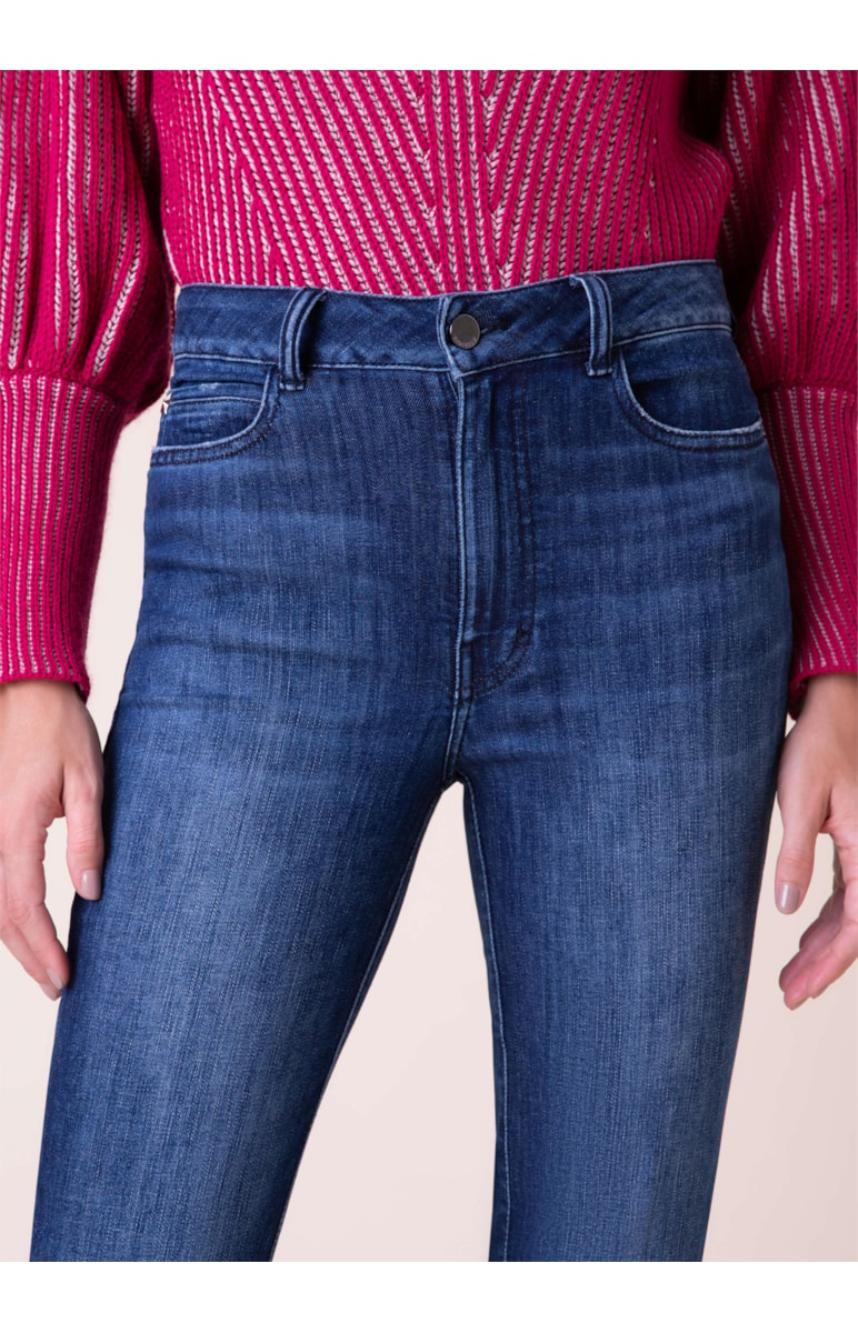 Calça Jeans High Comfort Flare 359 Lav.Escuro C/ Tank