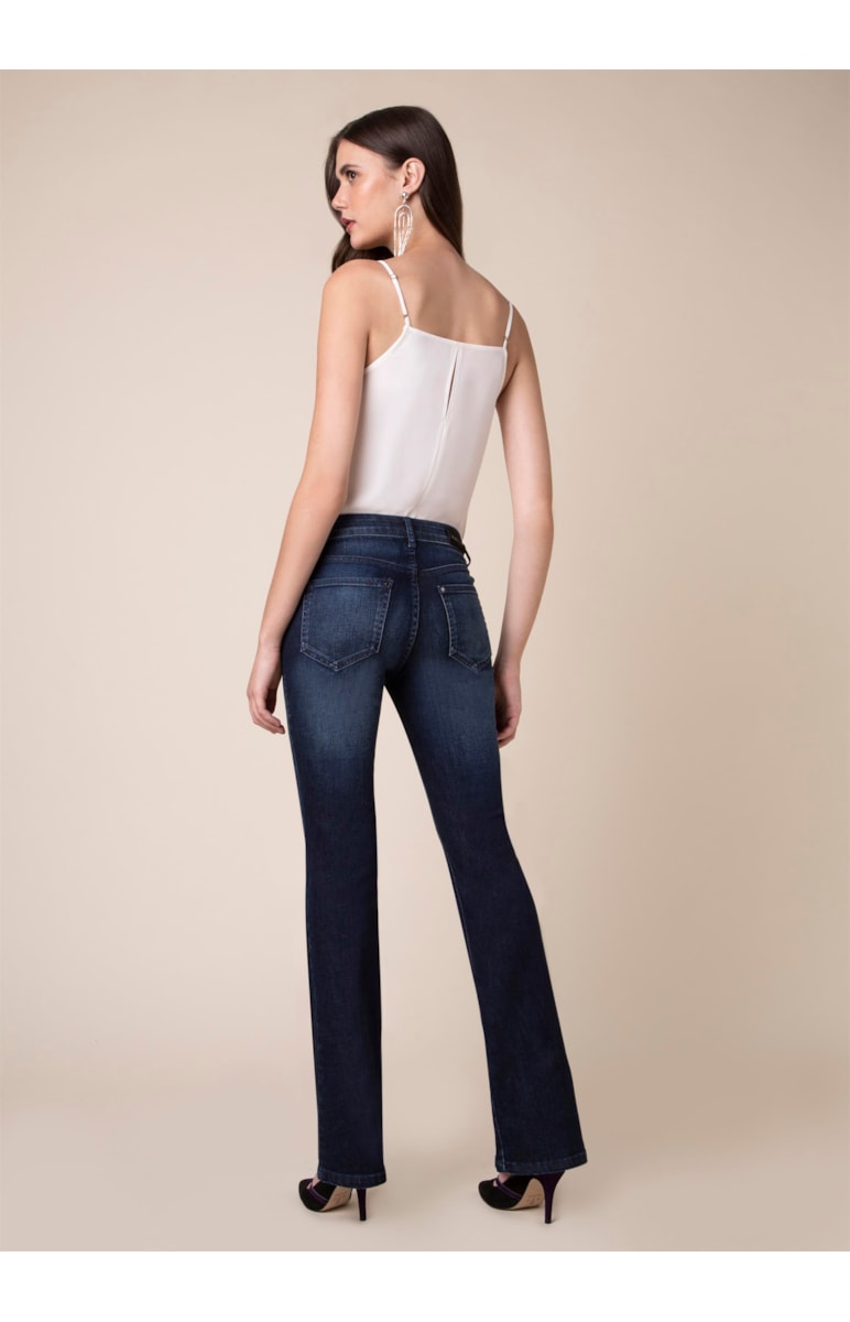 Calça Jeans High Comfort Jully Bootcut B-256 Lav.Escuro C/ Tank