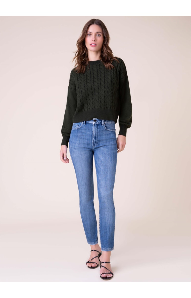 Calça Jeans High Comfort Skinny 356 Lav.Medio C/ Tank