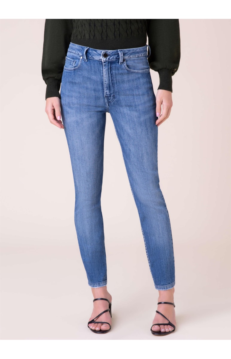 Calça Jeans High Comfort Skinny 356 Lav.Medio C/ Tank