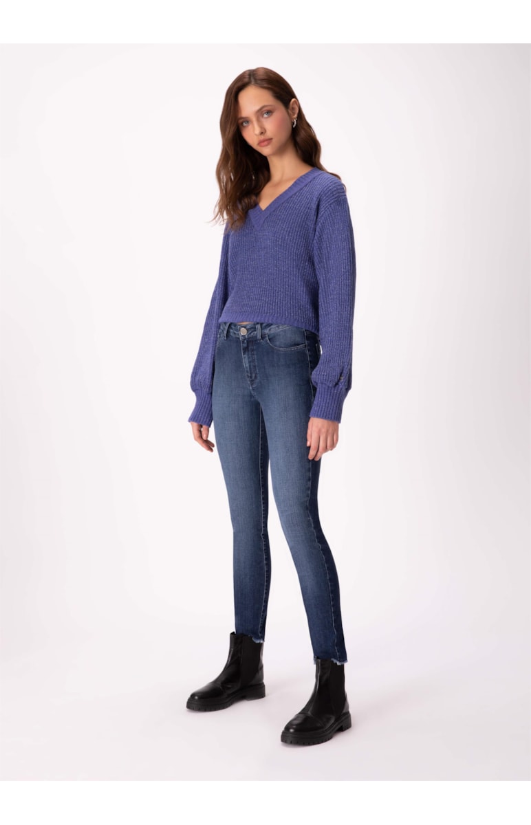 Calça Jeans High Comfort Skinny Lavagem Média