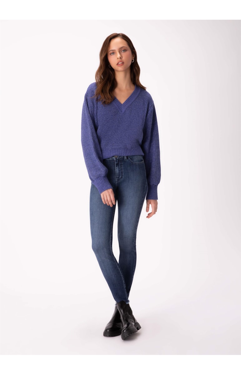 Calça Jeans High Comfort Skinny Lavagem Média