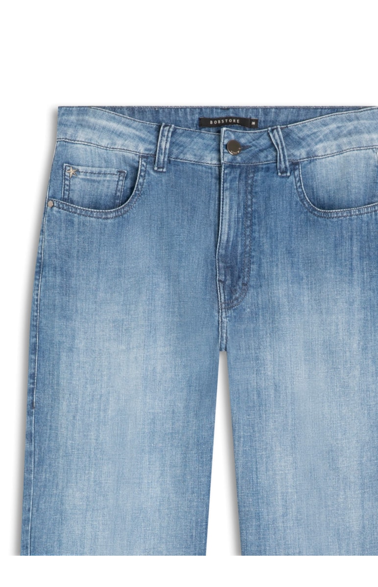 Calça Jeans High Confort Mom 384- Medio C/ Tank
