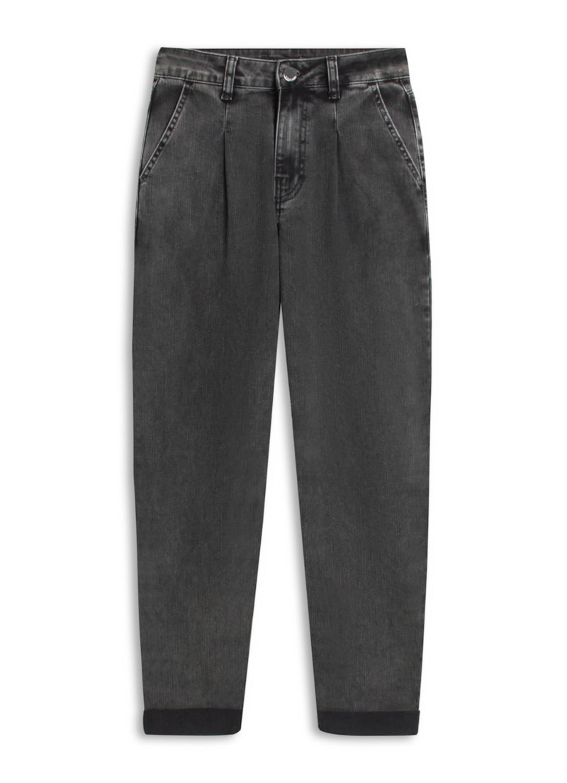 Calça Jeans Intense Black Baggy 404-Lav.Black C/Stone