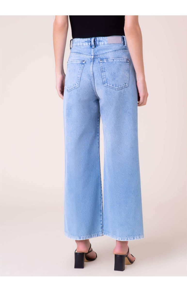 Calça Jeans Light Blue Wide Leg 354-Lav.Claro C/ Used