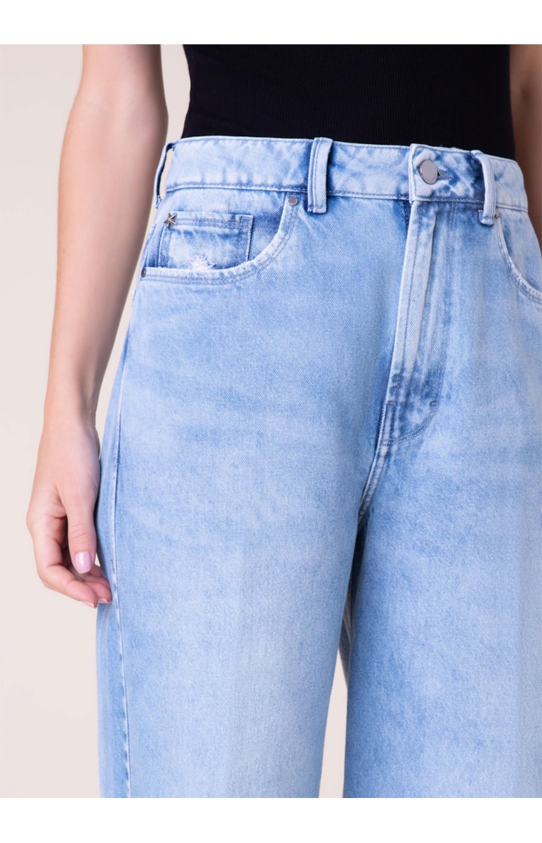 Calça Jeans Light Blue Wide Leg 354-Lav.Claro C/ Used