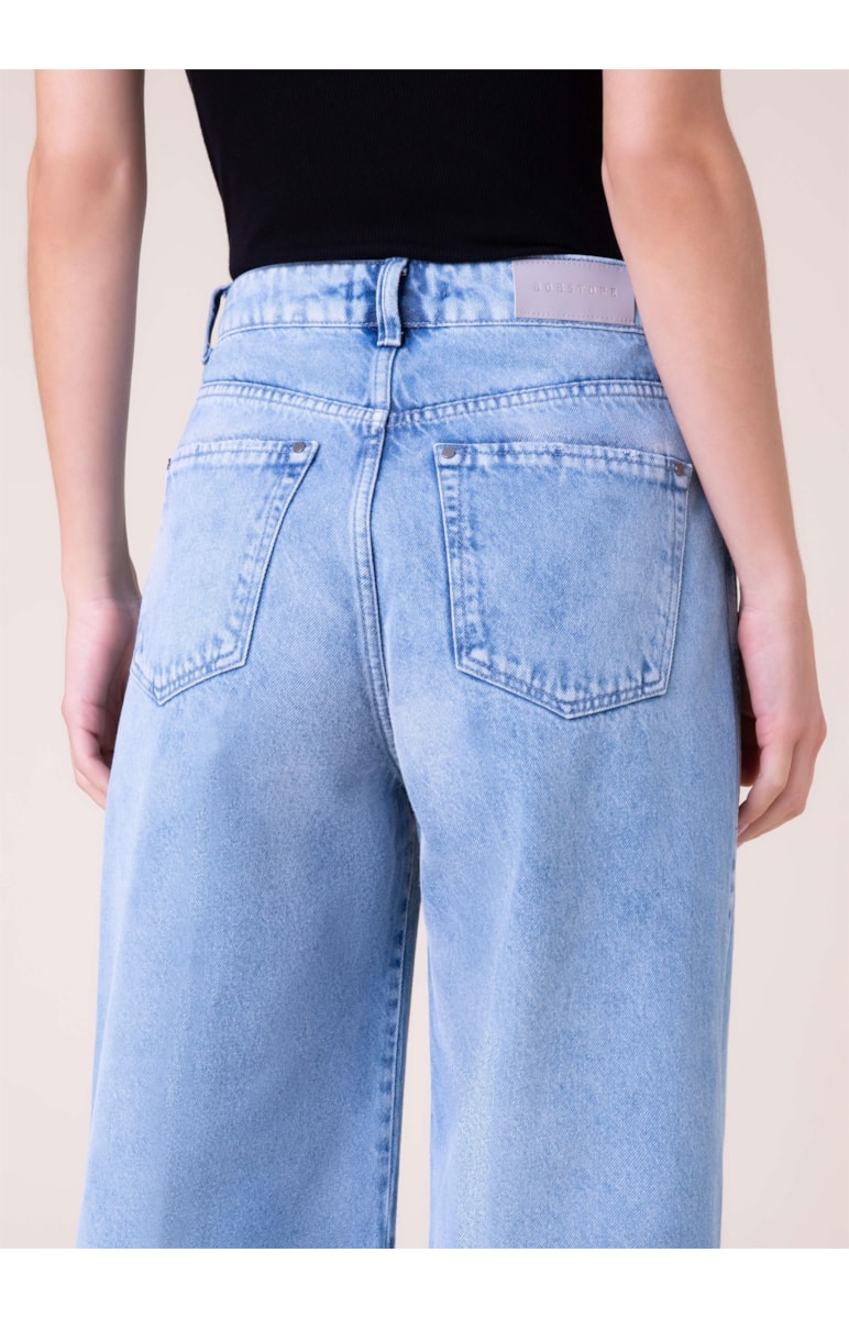 Calça Jeans Light Blue Wide Leg 354-Lav.Claro C/ Used