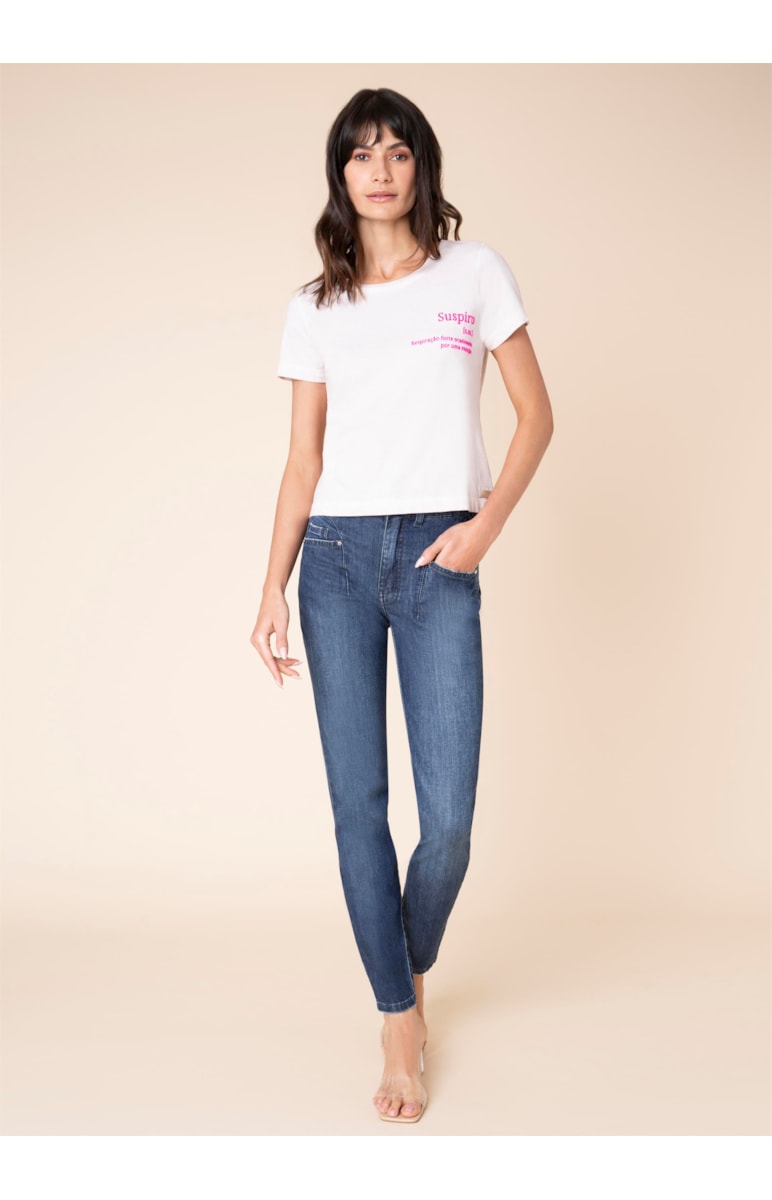 Calça Jeans Marie Skinny Elastic 326 Lav.Medio C/ Used