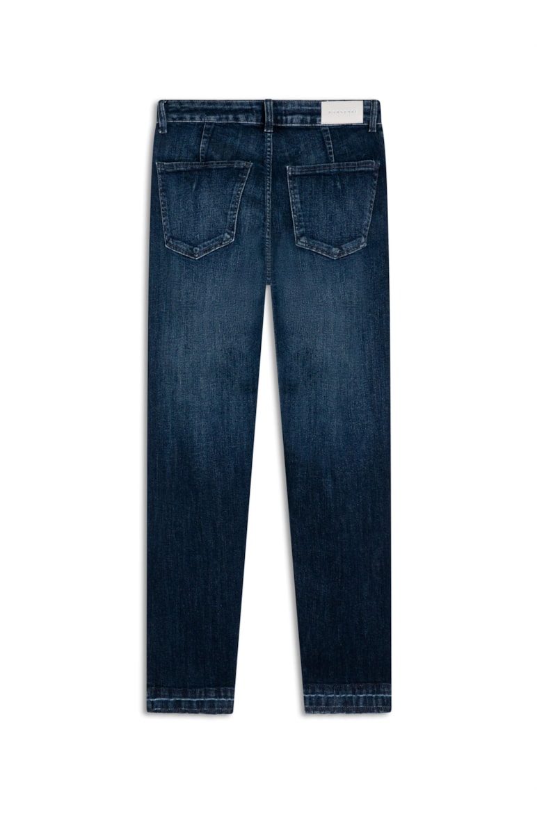 Calça Jeans Mom High Comfort Lavagem Escura