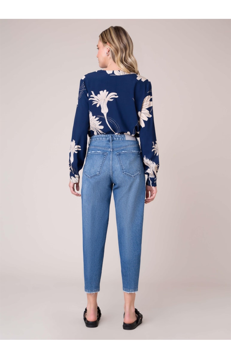 Calça Jeans Overcast Elastic Baggy Lavagem Média