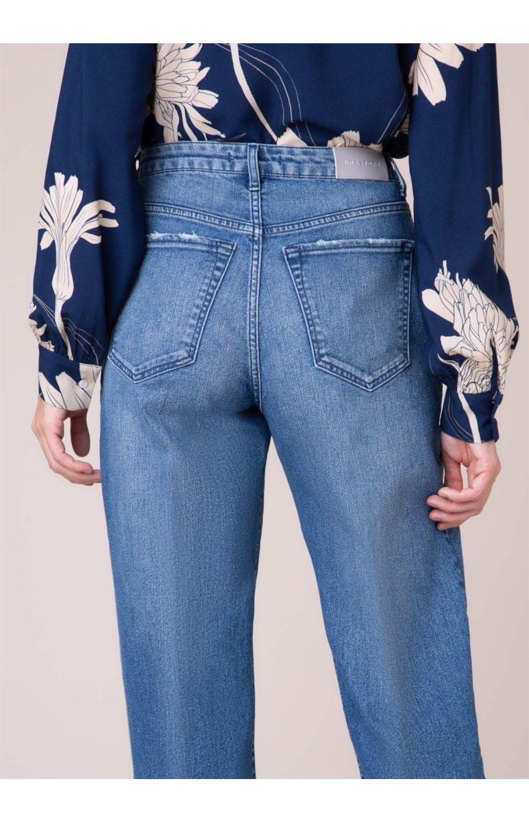 Calça Jeans Overcast Elastic Baggy Lavagem Média