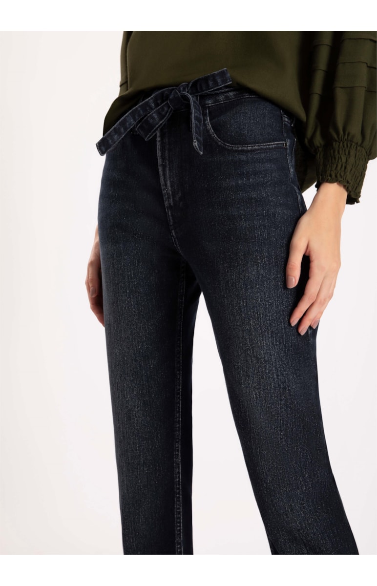 Calça Jeans Overcast Elastic Carrot Lavagem Escura