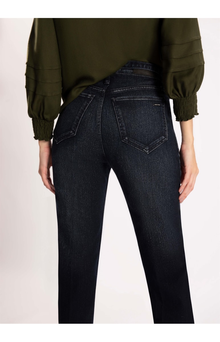 Calça Jeans Overcast Elastic Carrot Lavagem Escura