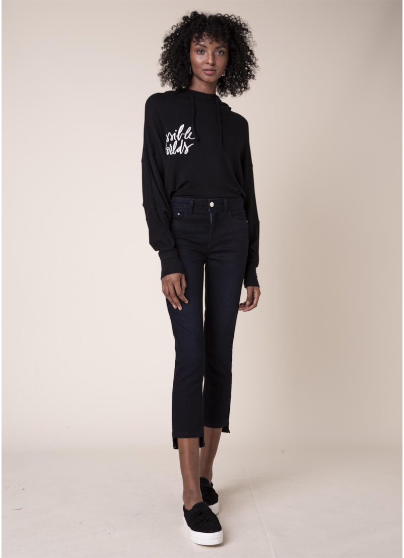 Calça Jeans Sofia Cigarrete B-216 Lav.Escuro C/ 3d
