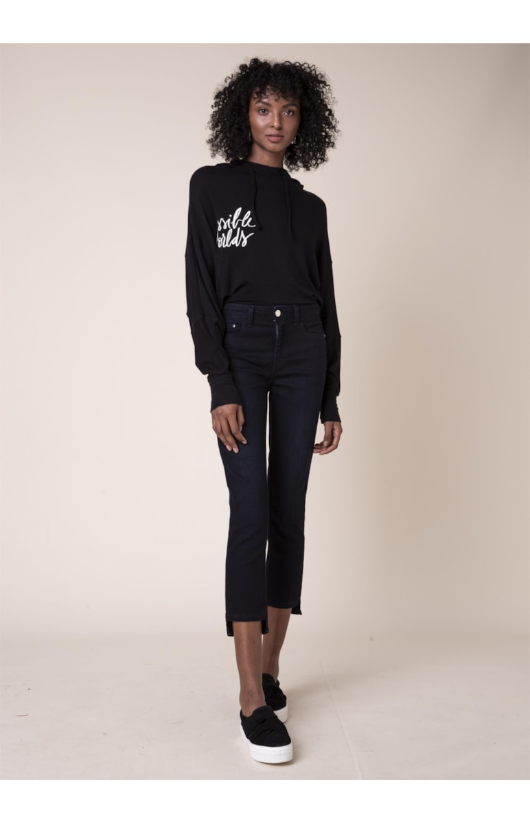 Calça Jeans Sofia Cigarrete B-216 Lav.Escuro C/ 3d