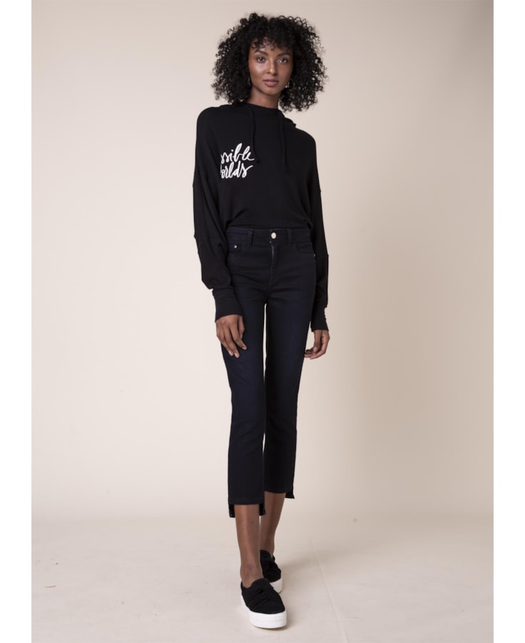 Calça Jeans Sofia Cigarrete B-216 Lav.Escuro C/ 3d