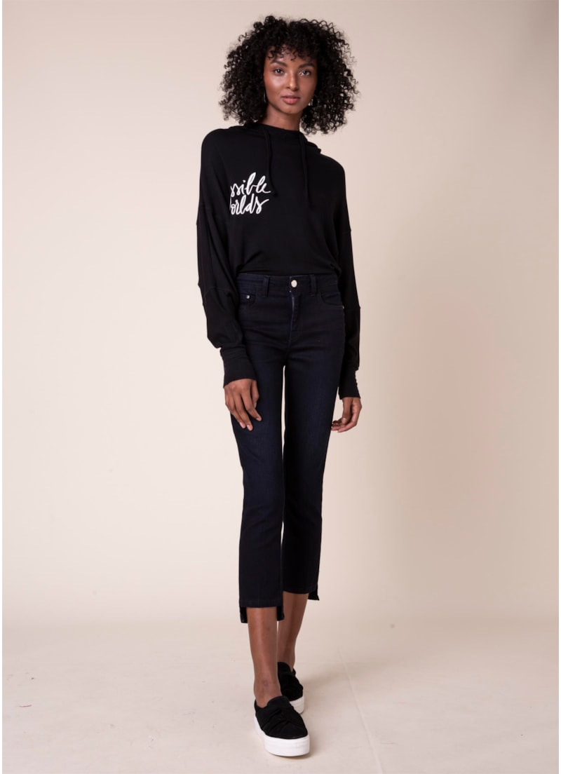 Calça Jeans Sofia Cigarrete B-216 Lav.Escuro C/ 3d
