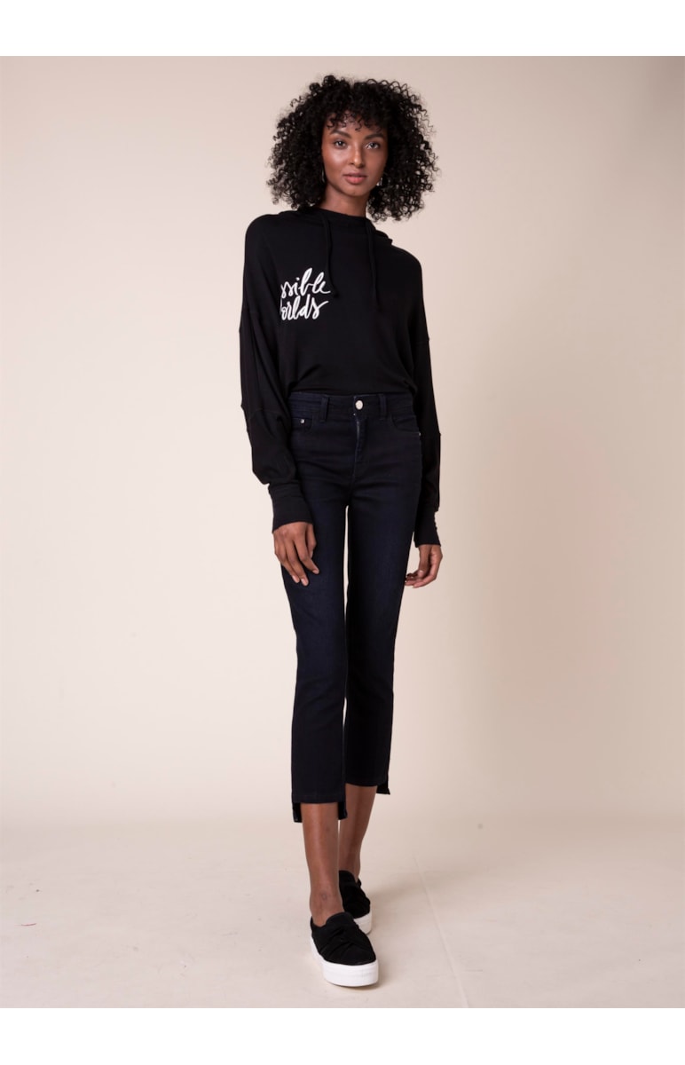 Calça Jeans Sofia Cigarrete B-216 Lav.Escuro C/ 3d